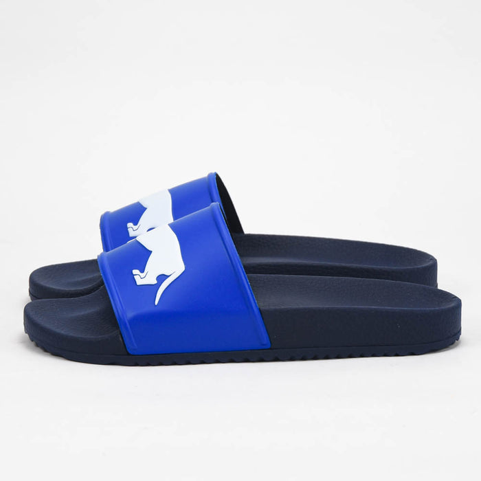 CIABATTA UOMO EVA - LOGO BLU - BIANCO