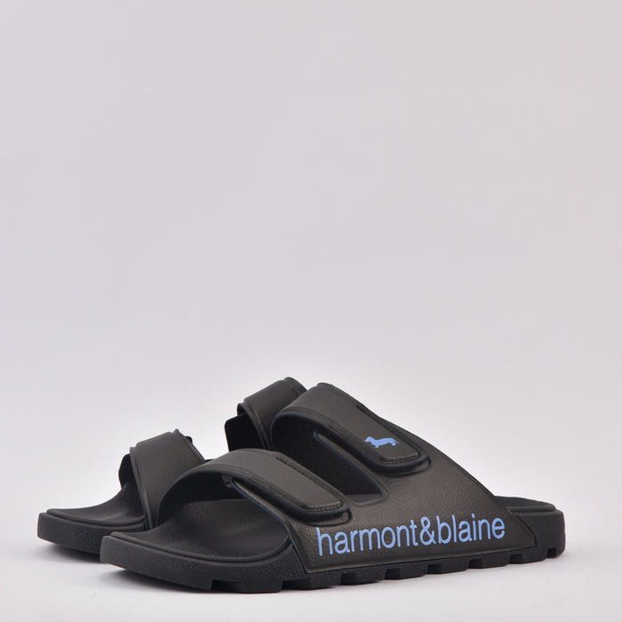 HARMONT AND BLAINE CIABATTA UOMO BLUBBER - LOGO NERO - AZZURRO