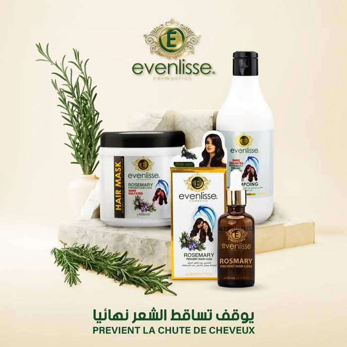 EVENLISSE Trio Magique au Romarin – Soin Complet pour Vos Cheveux