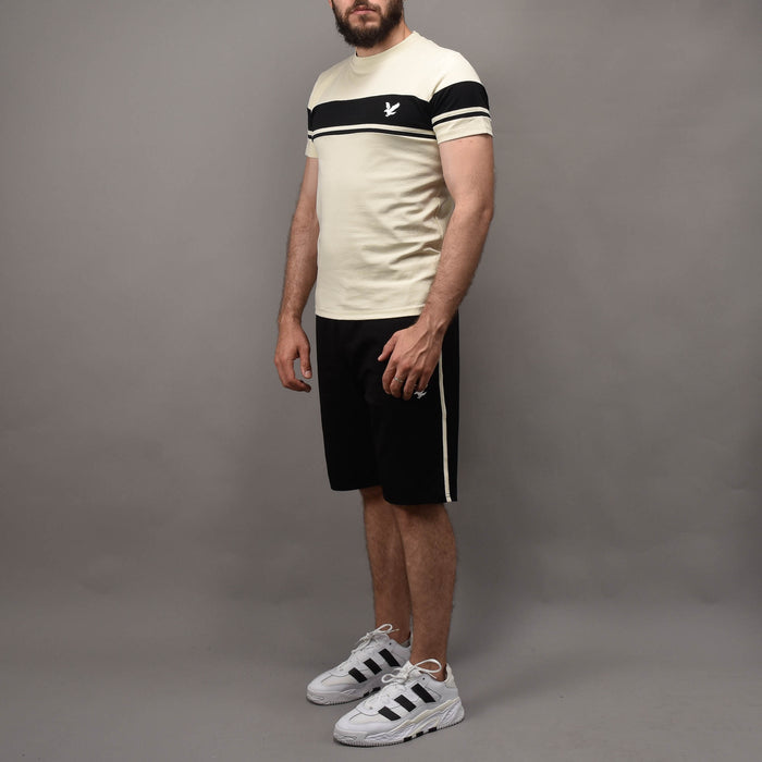 ENSEMBLE EAGLE BLANC CASSÉ NOIR