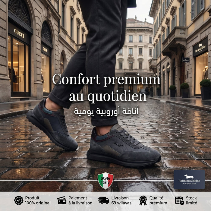 Harmont and Blaine Urban Grey Sneakers Homme
