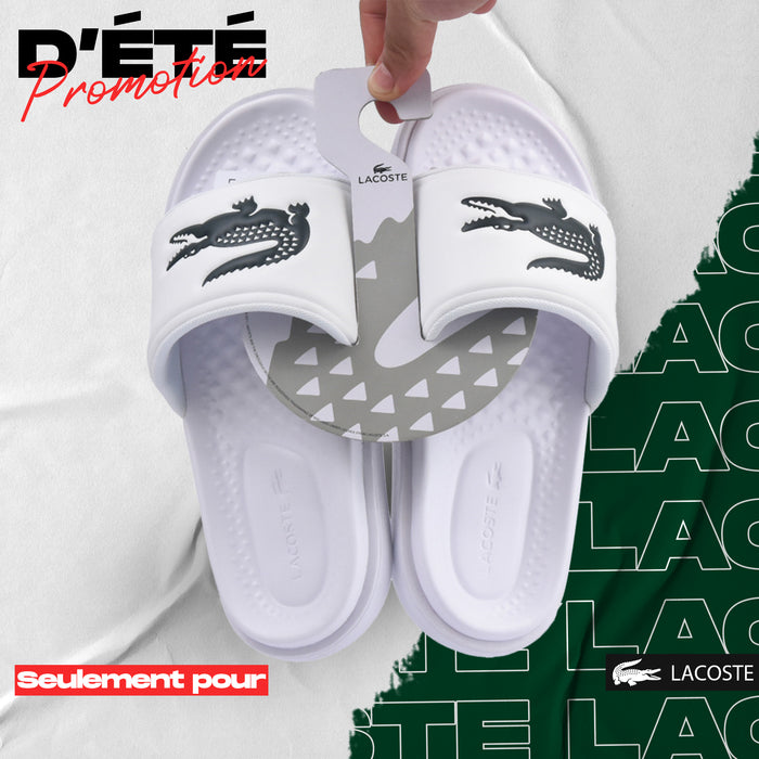 LACOSTE SERVE SLIDE DUAL WHT/BLK