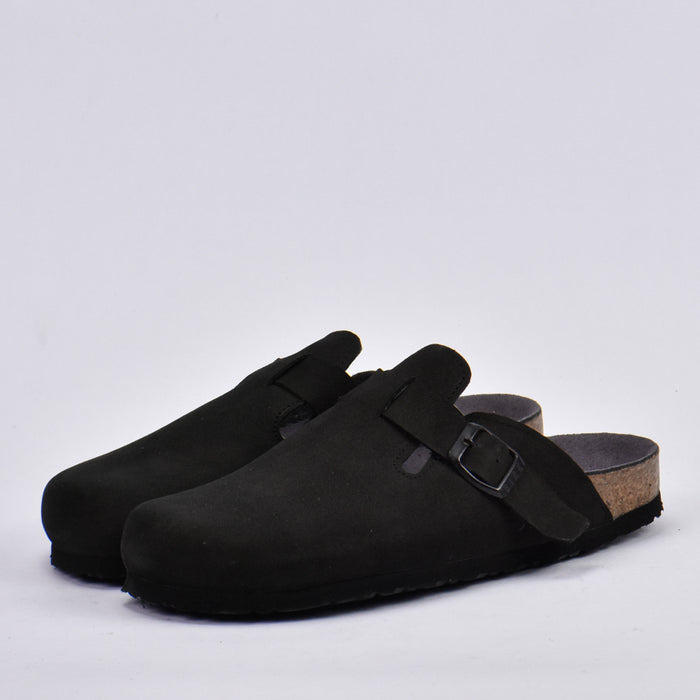 BIRKSBOT NUBUCK NOIR PLANTA GRIS