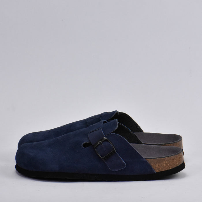 BIRKSBOT NUBUCK BLEU PLANTA GRIS