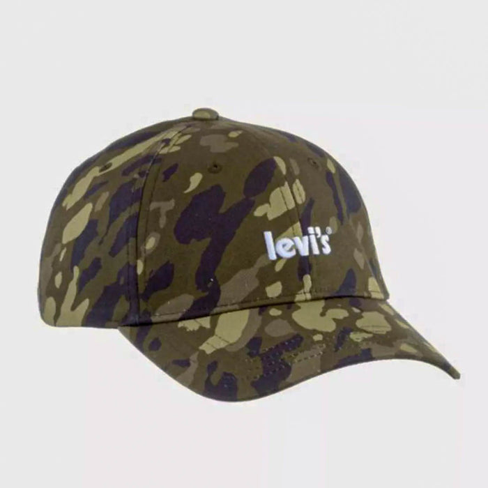 LEVI\'S Camouflage Poster Logo Adjustable Baseball Cap ONE SIZE