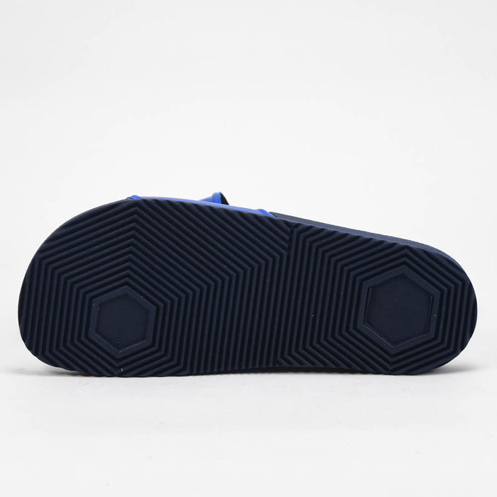 CIABATTA UOMO EVA - LOGO BLU - BIANCO