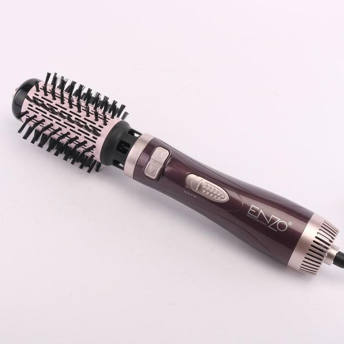 ENZO PROFESSIONAL Brosse chauffante Lissante Rotative 2IN1 En Brushing Volume Céramique