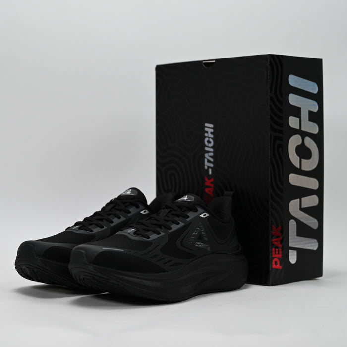 PEAK Taichi Cushion Running Shoes, All Black