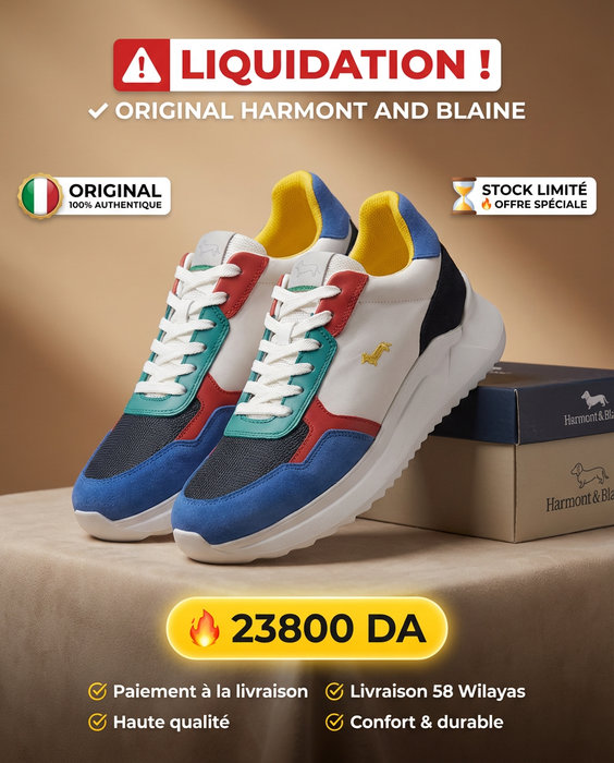 HARMONT AND BLAINE SCARPA UOMO CAMOSCIO AZZURRO