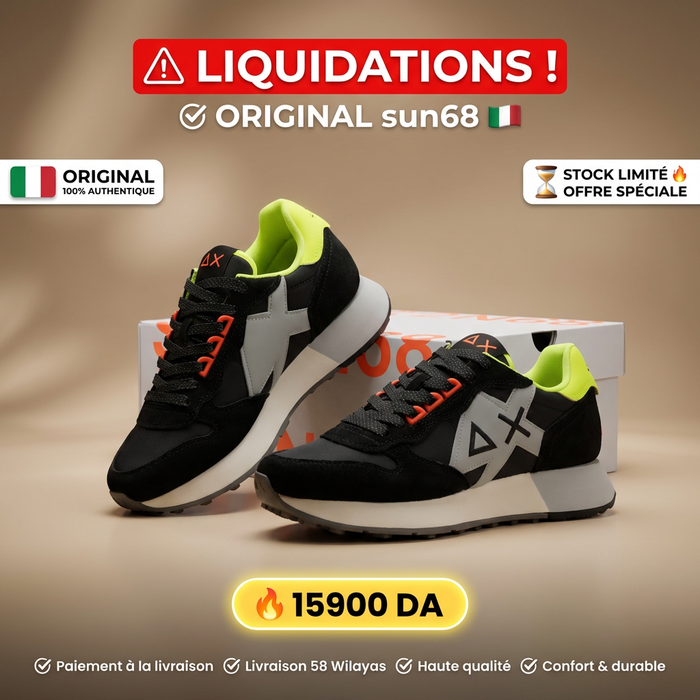BASKET SUN68 JAKI 2.0 FLUO 11 NERO