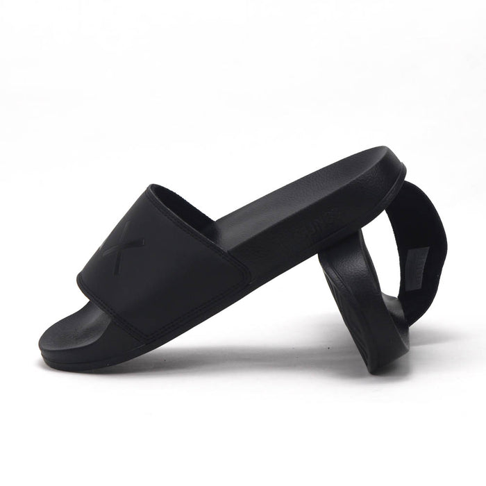 SUN68 Logo Black Slippers