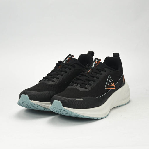 PEAK CUSHION RUNNING SHOES - BLACK/LT.GREY