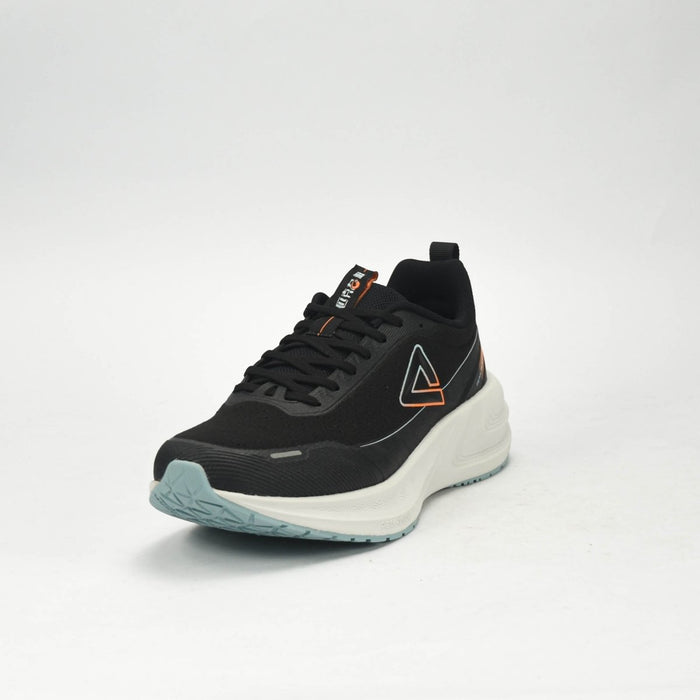 PEAK CUSHION RUNNING SHOES - BLACK/LT.GREY