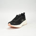 PEAK CUSHION RUNNING SHOES - BLACK/WHITE