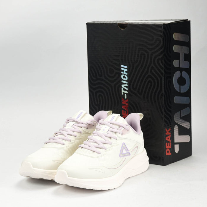PEAK TRAINING RUNNING SHOES - WHITE/PURPLE